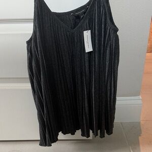 Banana Republic Charcoal Pleated Tank Top